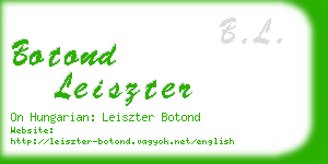 botond leiszter business card